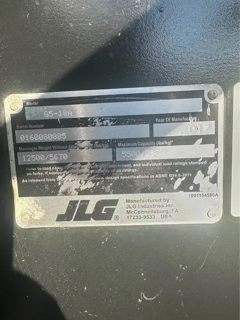 2017 JLG G5-18A Telehandler photo 10